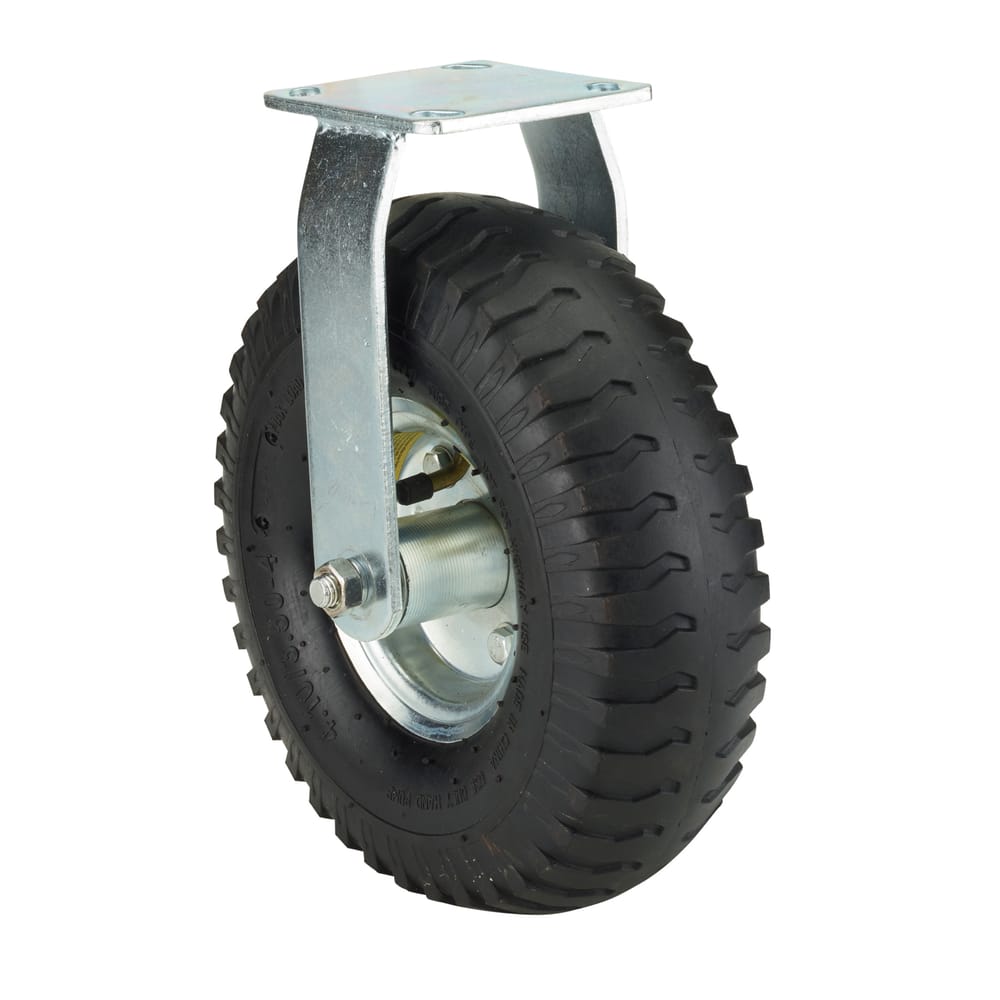 Precision Casters + Wheels™ 10" Pneumatic Rigid Plate Caster