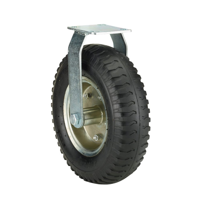 Precision Casters + Wheels™ 12" Pneumatic Rigid Plate Caster