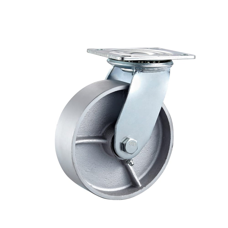 Precision Casters + Wheels™ 4" Swivel Plate Steel Caster