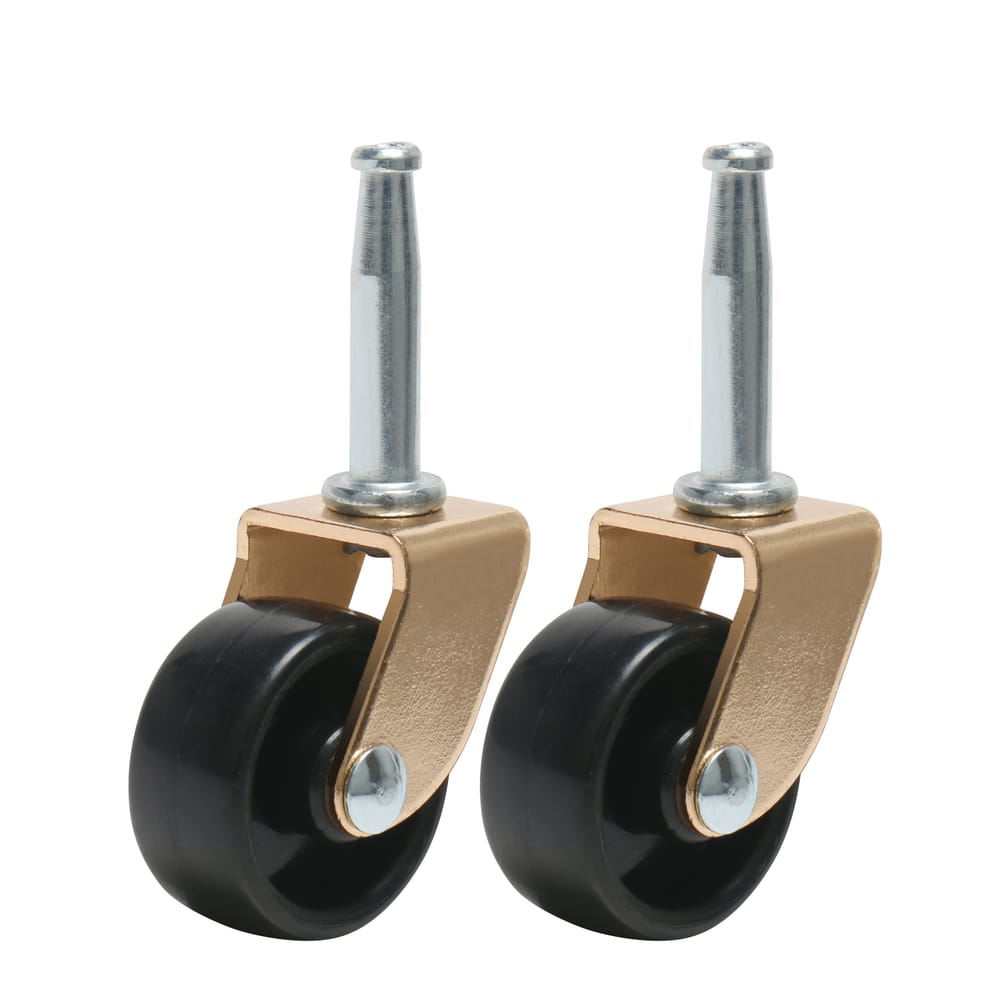 Precision Casters + Wheels™ 1-5/8" Rigid Stem Plastic Caster 2 Pack