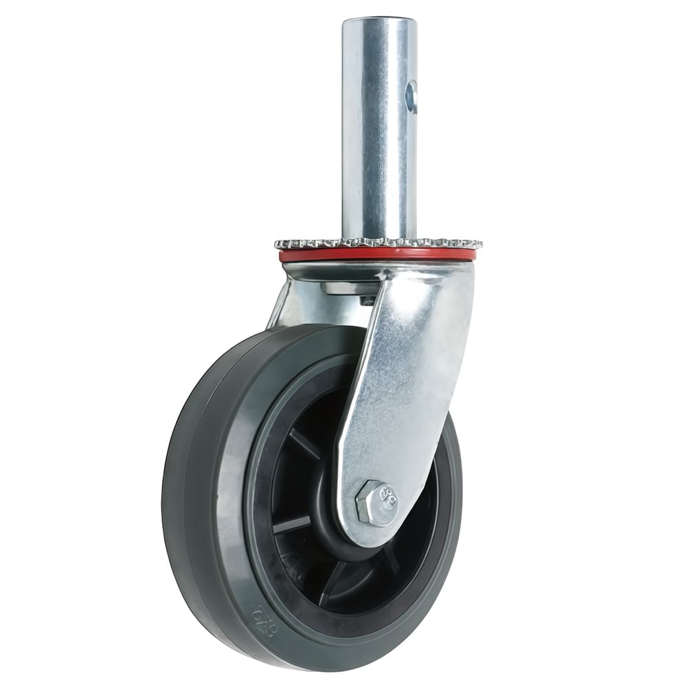 Precision Casters + Wheels™ 6" Swivel Stem Non-Marking TPR Caster