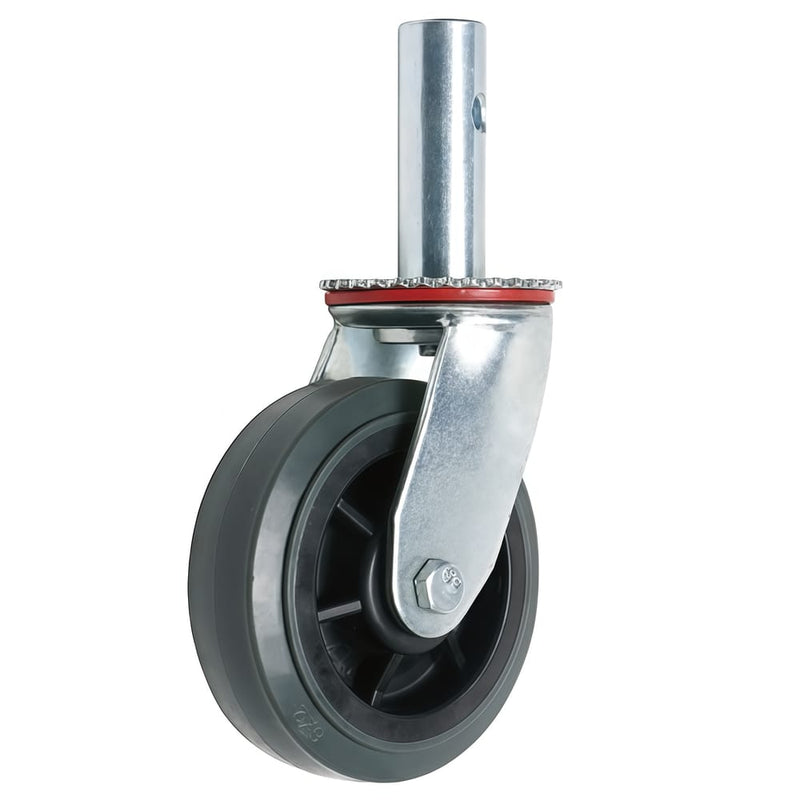 Precision Casters + Wheels™ 6" Swivel Stem Non-Marking TPR Caster