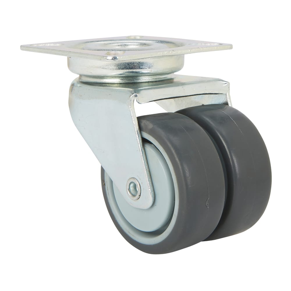 Precision Casters + Wheels™ 3" Swivel Plate Non-Marking TPR Caster