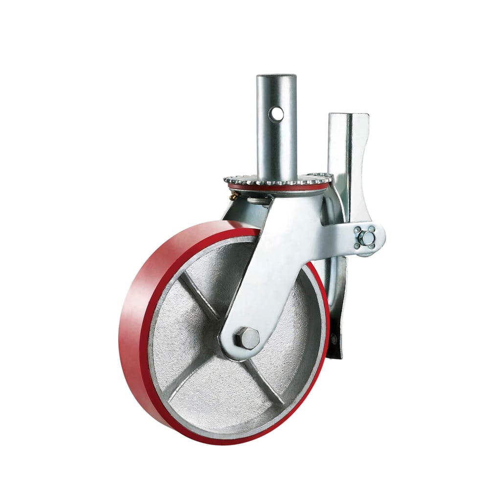 Precision Casters + Wheels™ 6" Swivel Polyurethane Caster with Brake