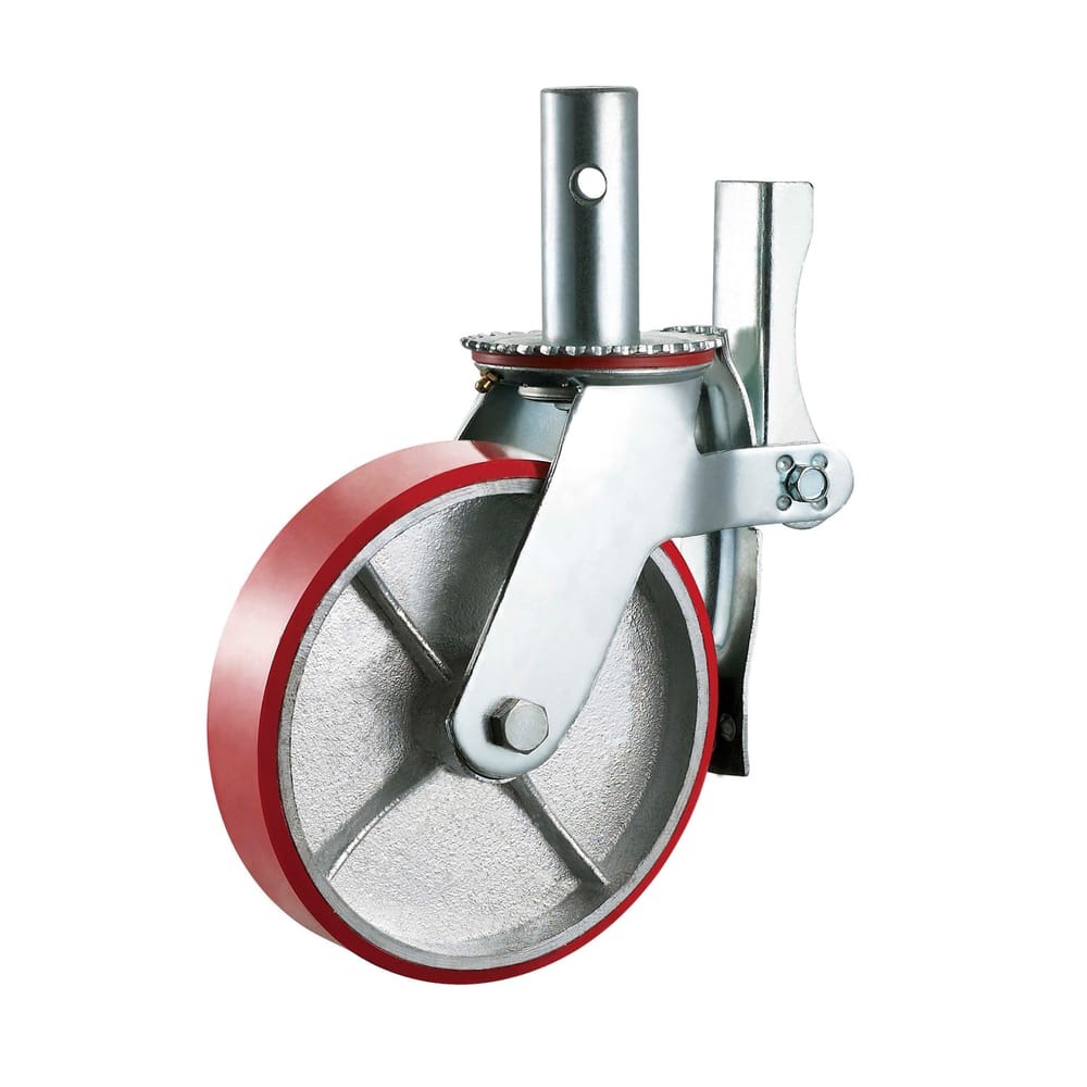 Precision Casters + Wheels™ 8" Swivel Polyurethane Caster with Brake