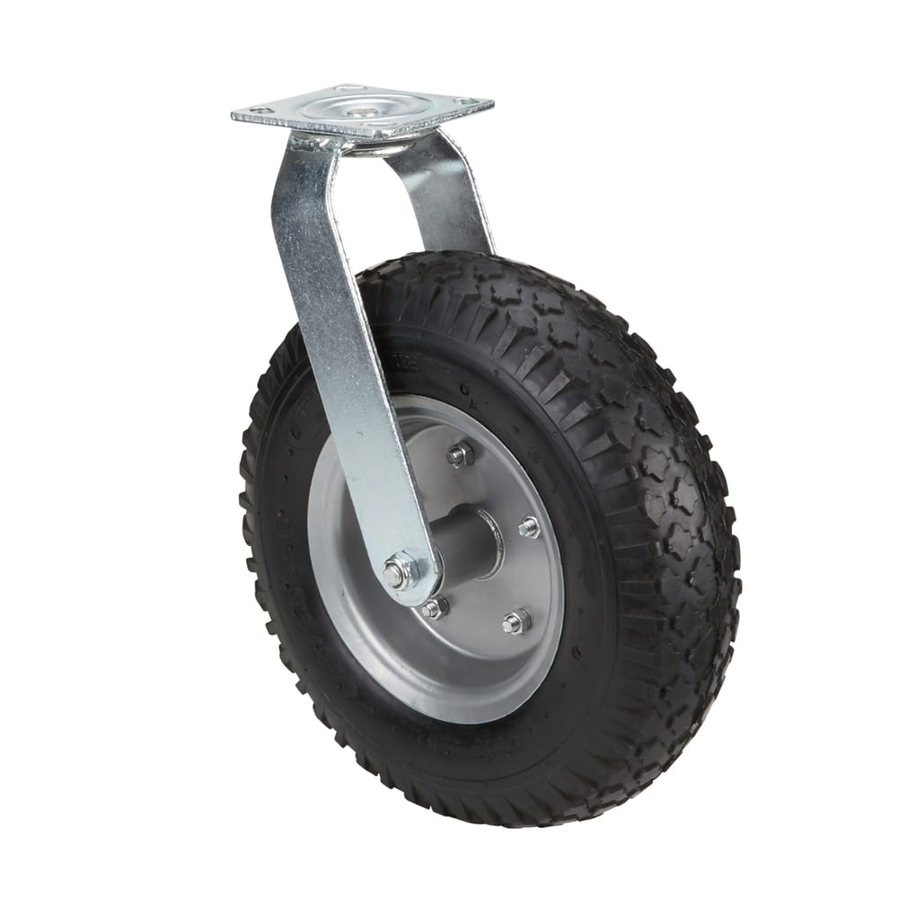 Precision Casters + Wheels™ 12" Swivel Plate No Flat Caster