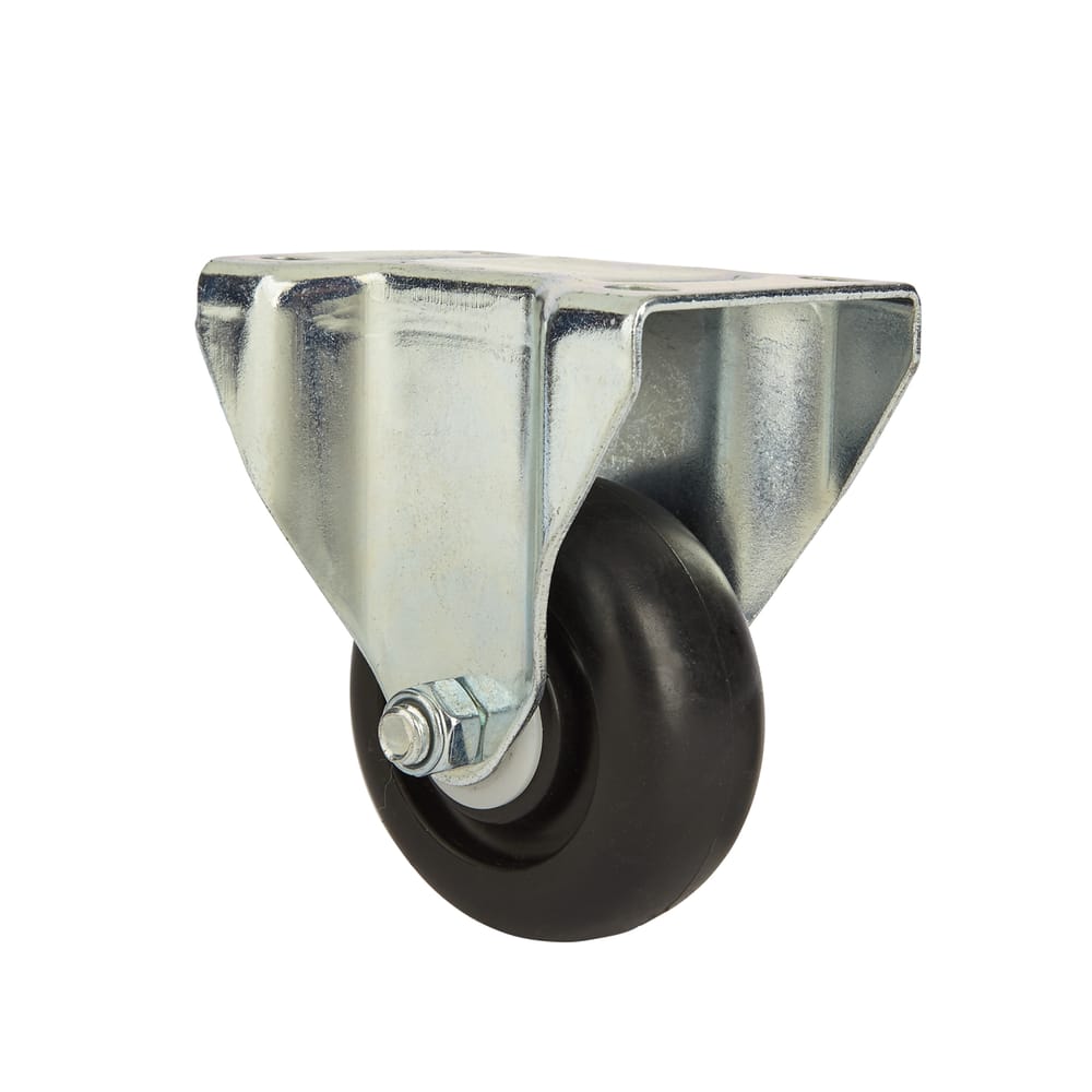 Precision Casters + Wheels™ 3" Rigid Plate Plastic Caster
