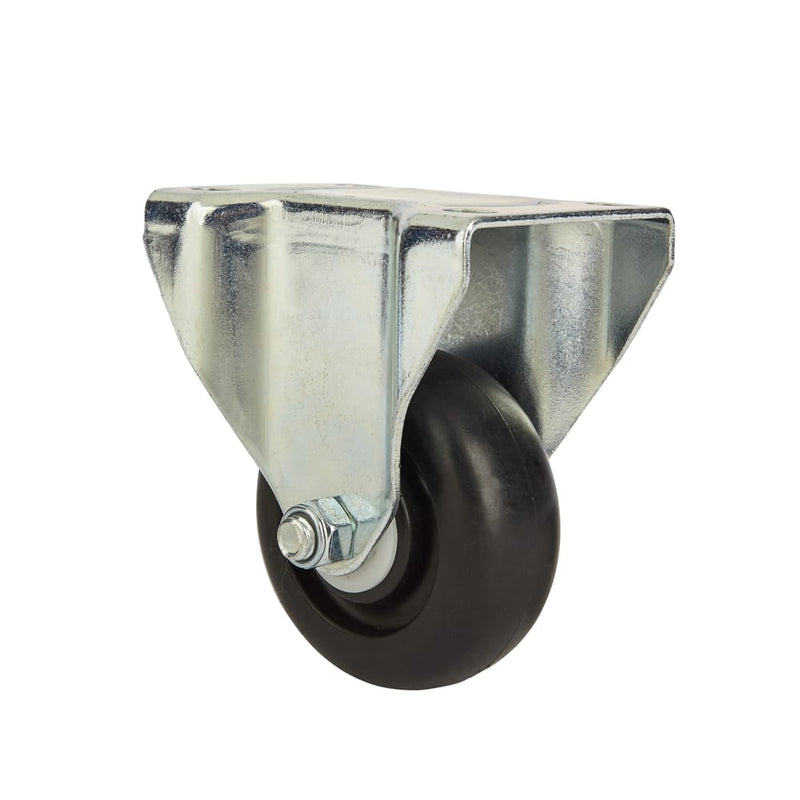 Precision Casters + Wheels™ 3" Rigid Plate Plastic Caster
