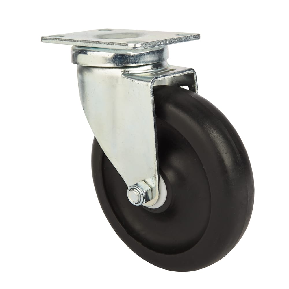 Precision Casters + Wheels™ 5" Swivel Plate Plastic Caster