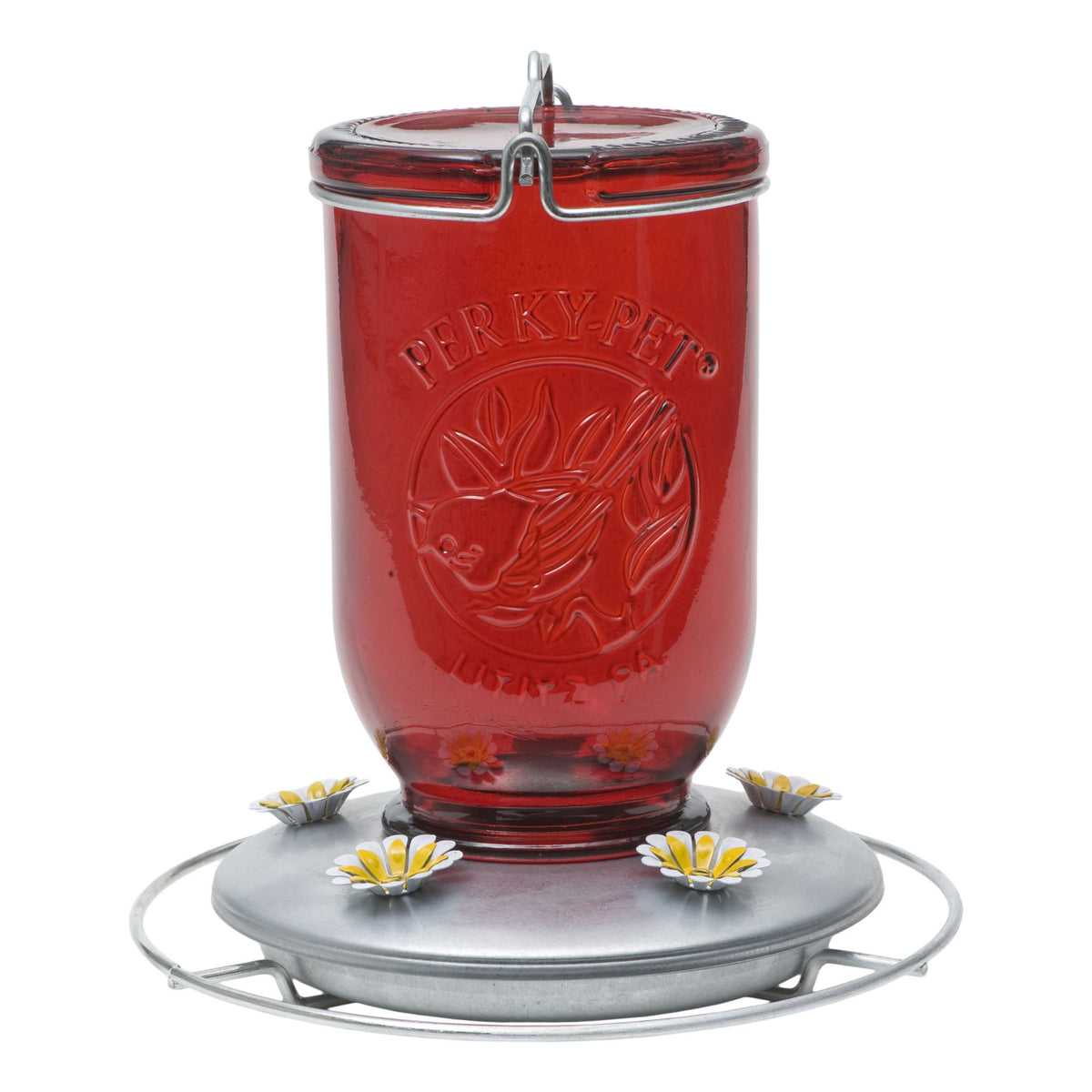 Red Mason Jar Gls Hb Fdr