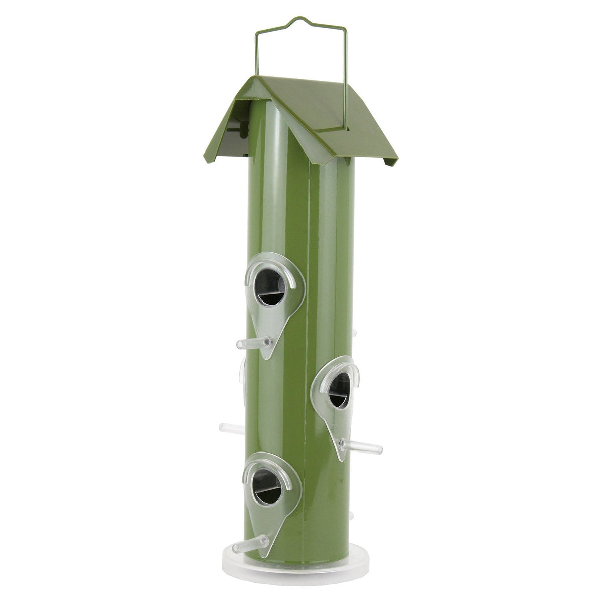 Green Metal Tube Feeder