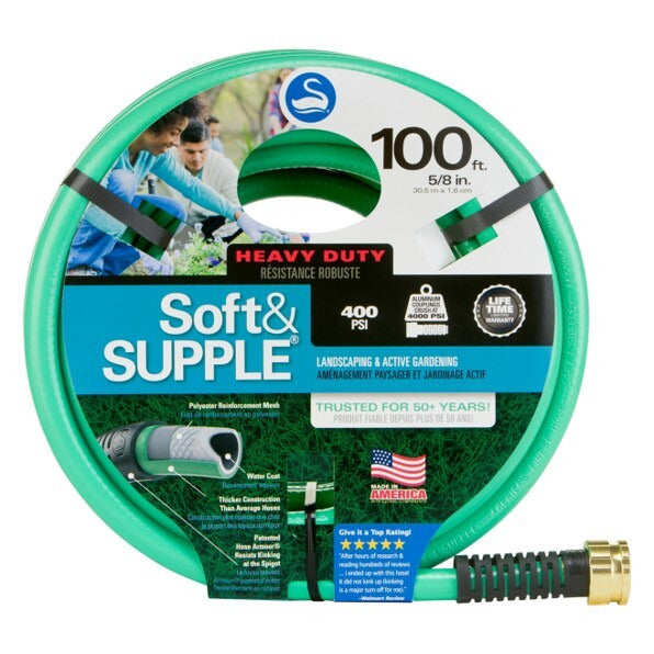 Garden Hose,HD,5/8"x100',S&S