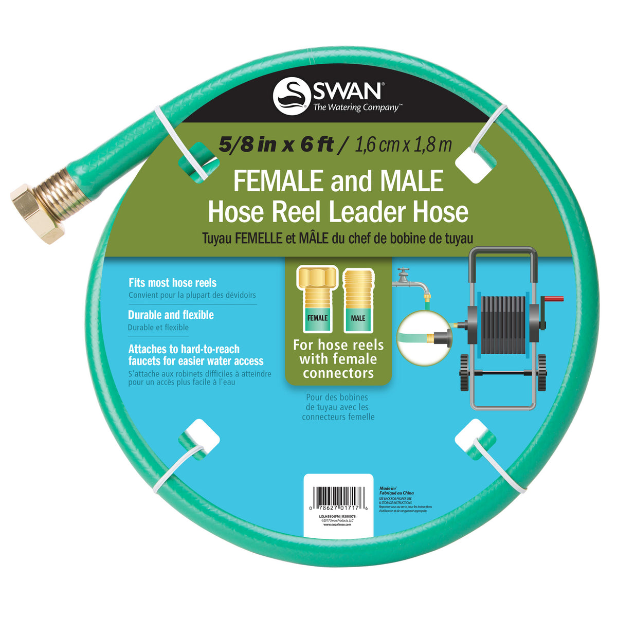 Leader Hose,5/8"x6'