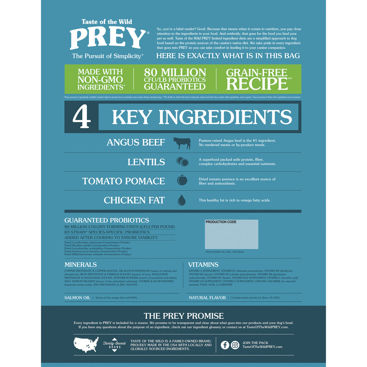 Dog Prey Angus Beef 25#