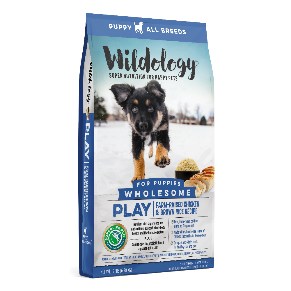 Play Dry Puppy Food - Farm-Raised Chicken & Brown Rice Recipe - 15 LB