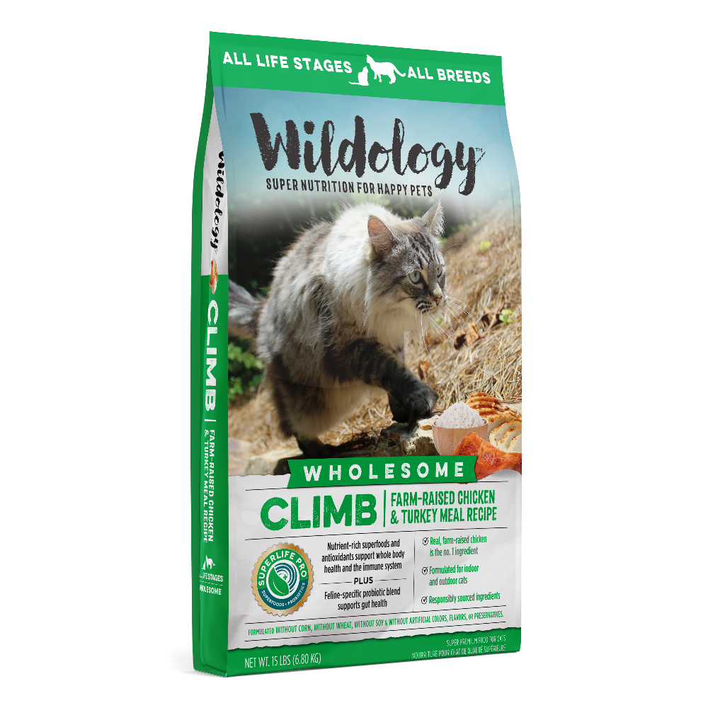 Climb Dry Cat Food - Farm-Raised Chicken & Turkey Meal Recipe - 15 LB