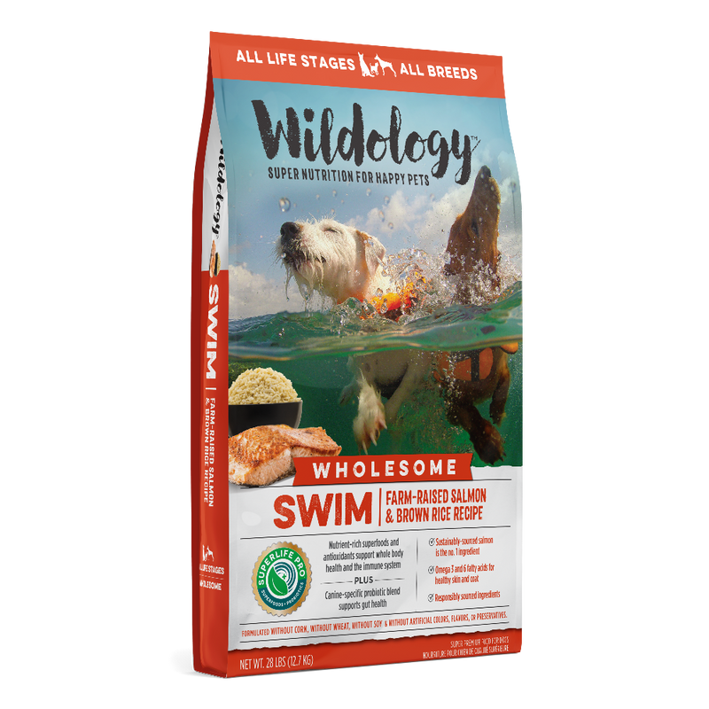 Swim Dry Dog Food - Farm-Raised Salmon & Brown Rice Recipe - 28 LB