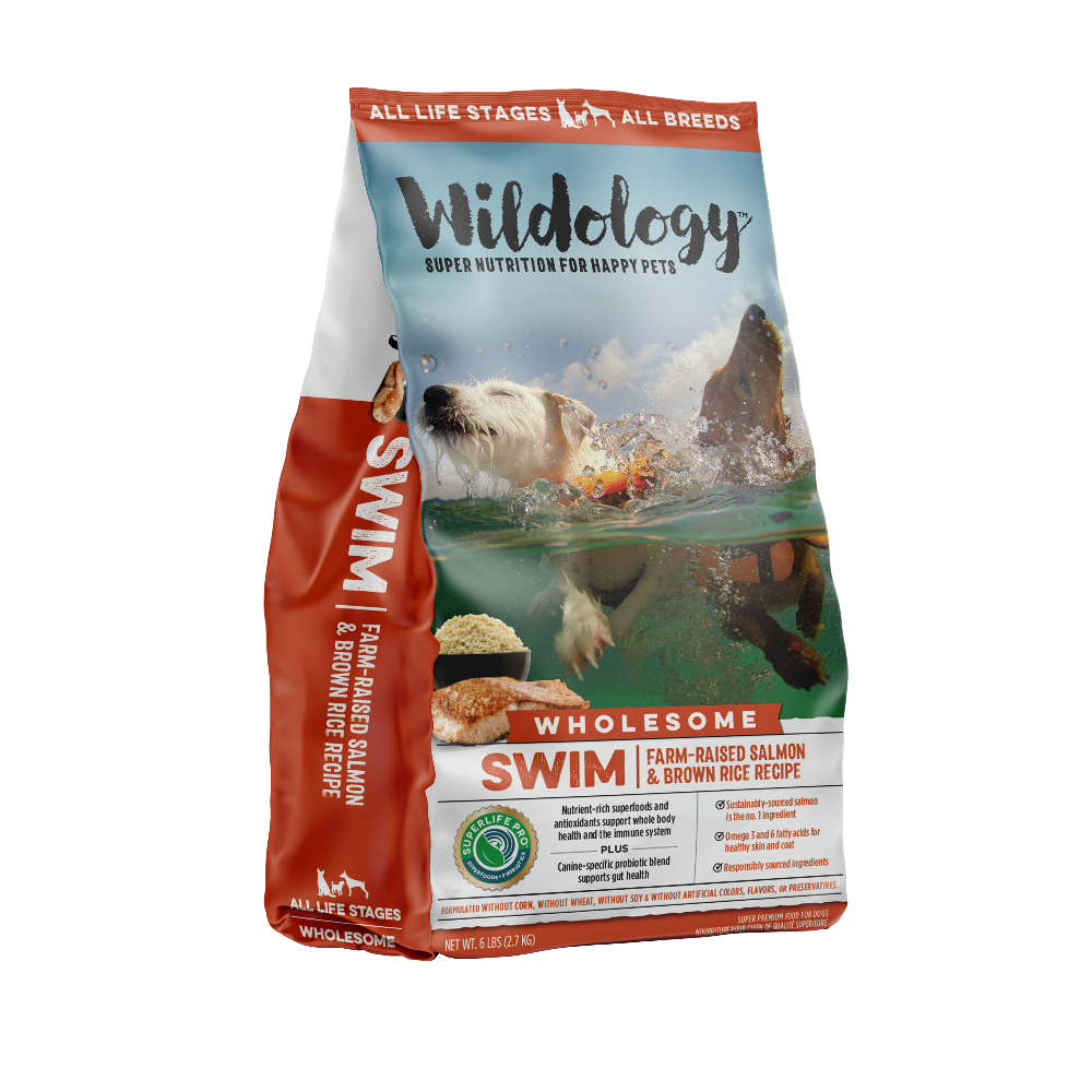 Swim Dry Dog Food - Farm-Raised Salmon & Brown Rice Recipe - 6 LB
