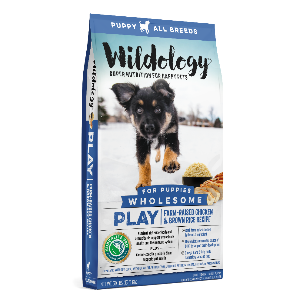Play Dry Puppy Food - Farm-Raised Chicken & Brown Rice Recipe - 30 LB