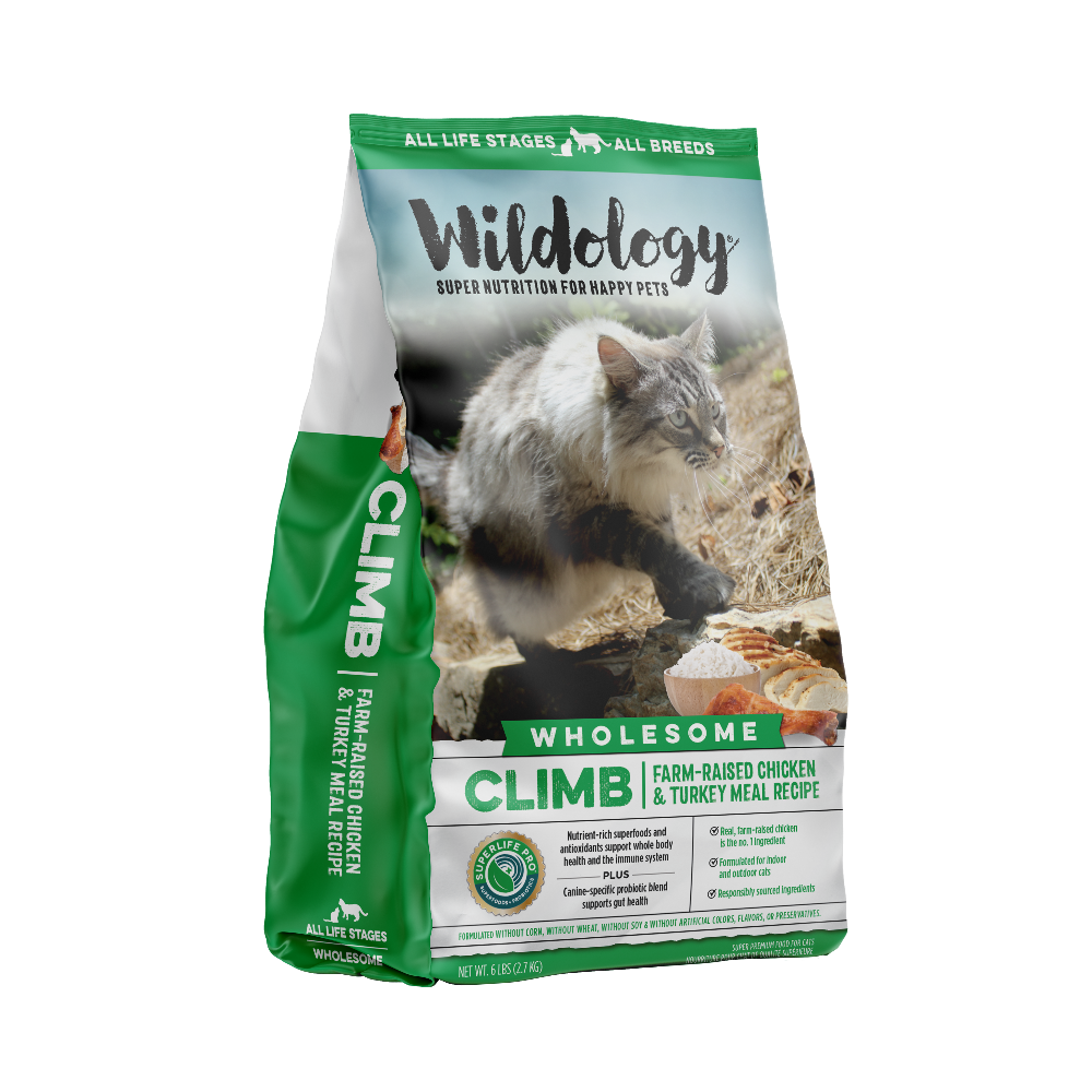Climb Dry Cat Food - Farm-Raised Chicken & Turkey Meal Recipe - 6 LB