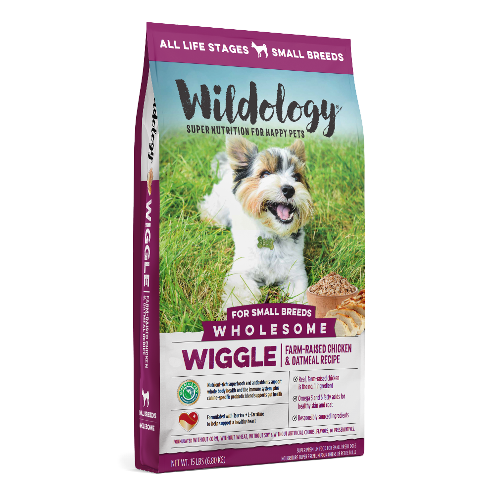 Wiggle Small Breed Dry Dog Food - Farm-Raised Chicken & Oatmeal Recipe