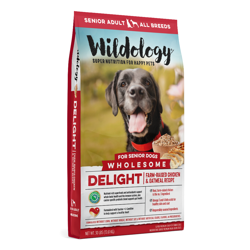 Delight Senior Dry Dog Food - Farm-Raised Chicken & Oatmeal Recipe