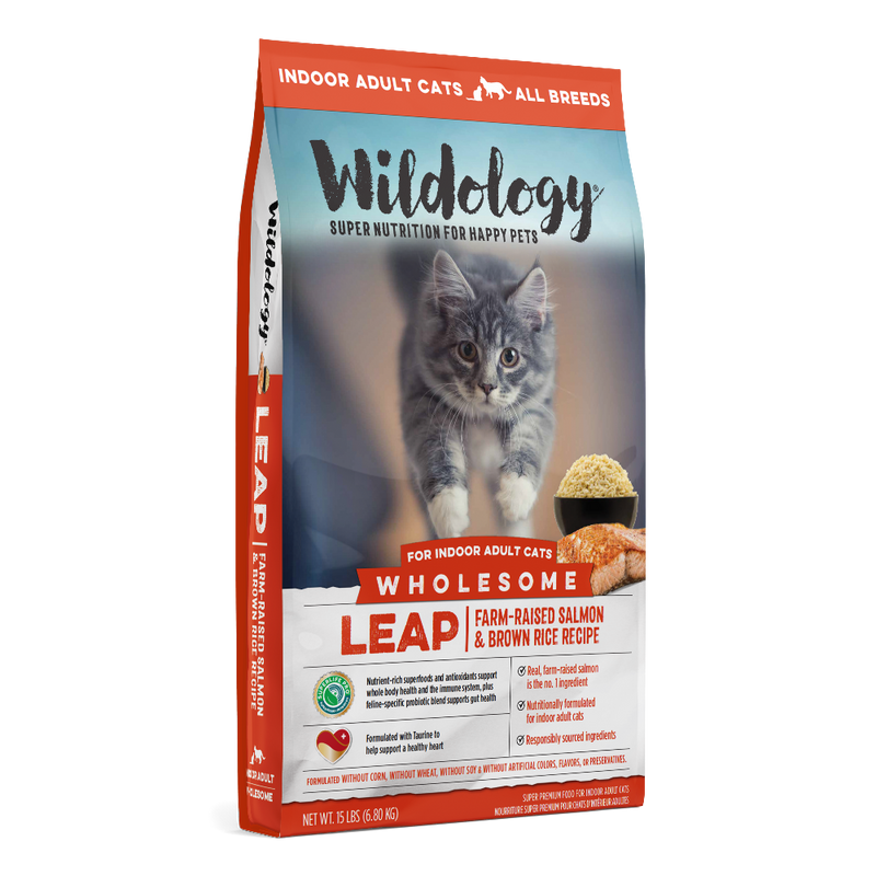 Leap Dry Cat Food - Farm-Raised Salmon & Brown Rice Recipe