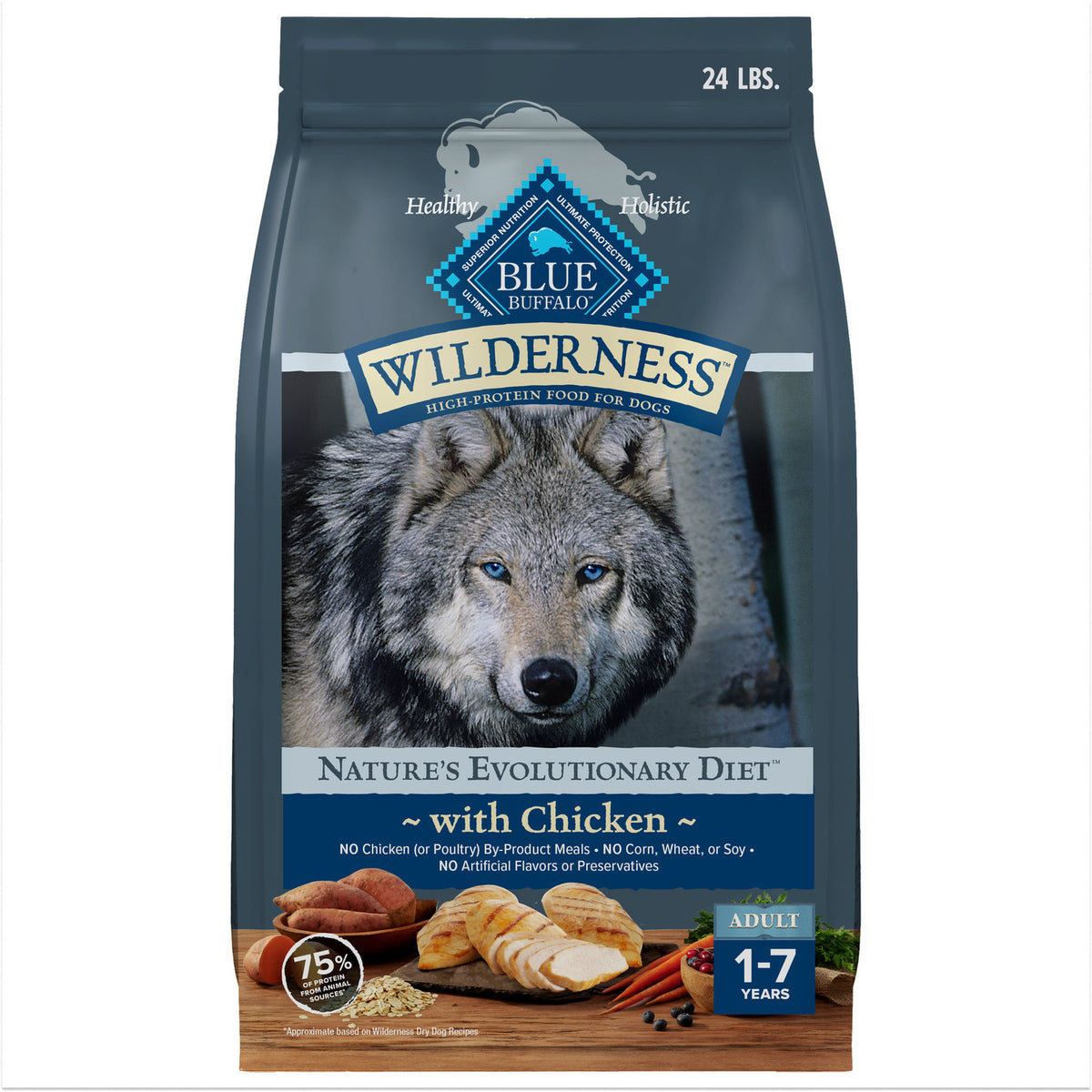 Wild Adlt Ckn 24#Dg