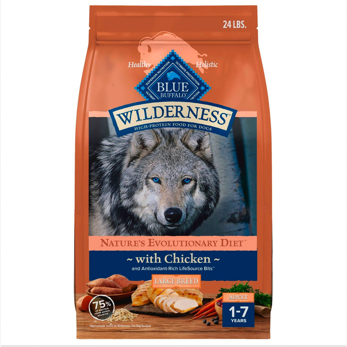 Wild LB Adlt Ckn 24#Dg