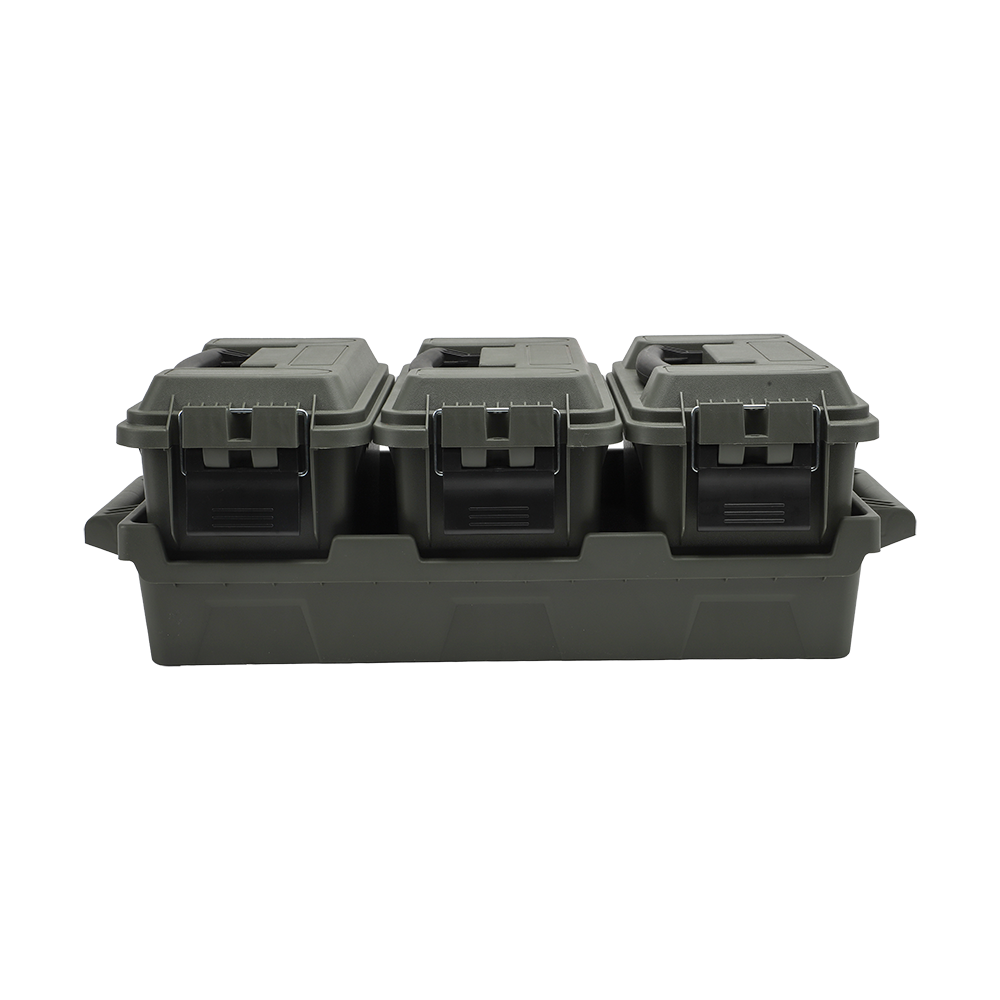 .50 Cal Ammo Crate with 3 Boxes and Tray